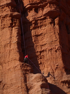 Rappelling back down